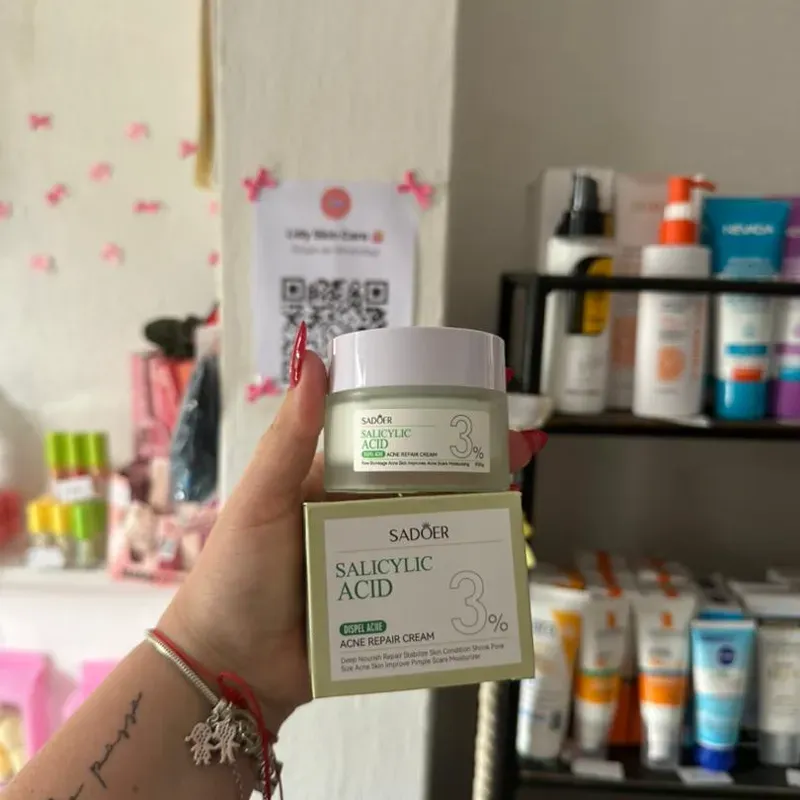 Crema facial de ácido salicílico