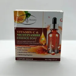 🍊🍋Jabón esencial de vitamina C y nicotinamida.