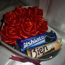 Caja de corazón con chuches