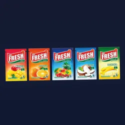 Caja de sobres de refresco . 