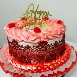 Cake de 1 piso con decoraciones