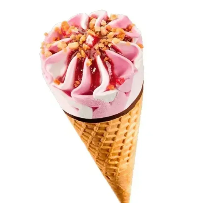 Cono de Helado Fresa-Vainilla
