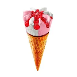 Cono de Helado Fresa-Vainilla