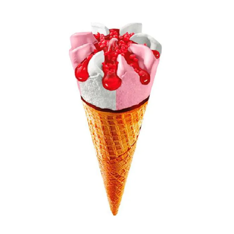 Cono de Helado Fresa-Vainilla