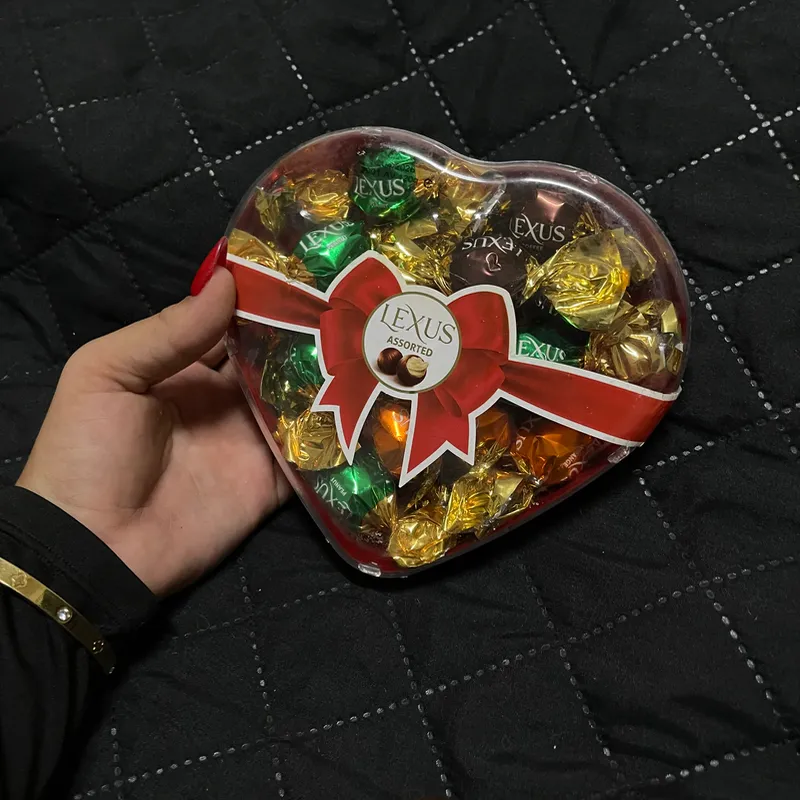 Corazón pequeño de bombones 