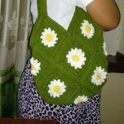 Cartera de  Margaritas Mediana 