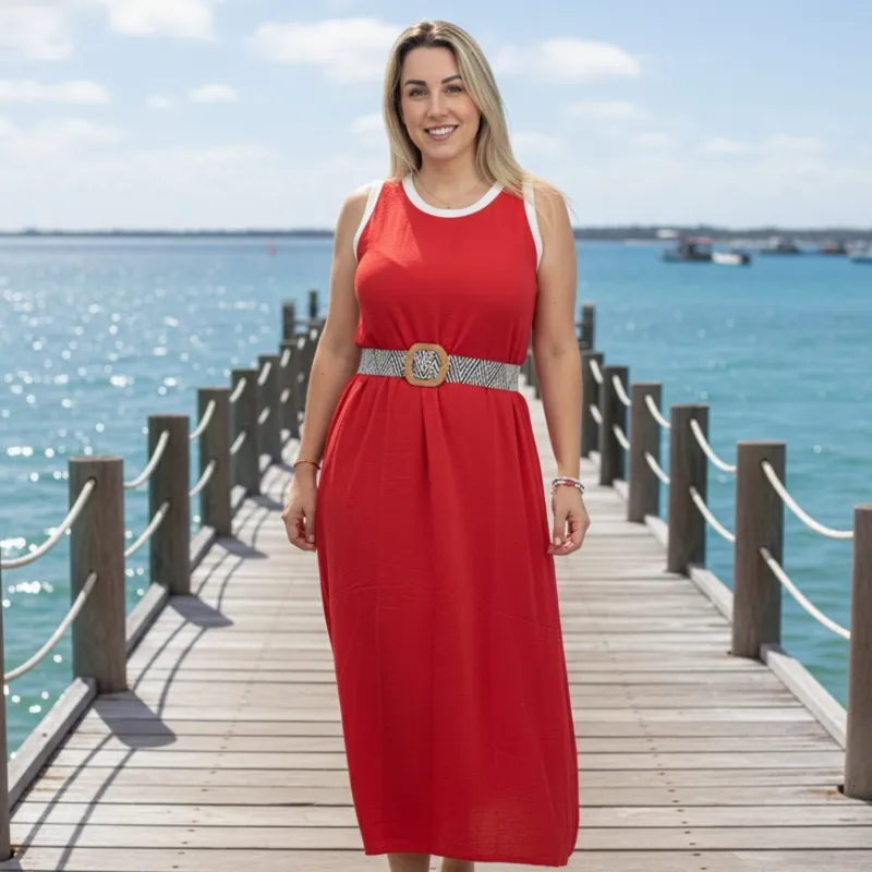 Vestido largo sin Mangas 