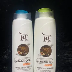 ‼️Juego Shampoo y Acondicionar Aceite de Argán sin sal 300ml