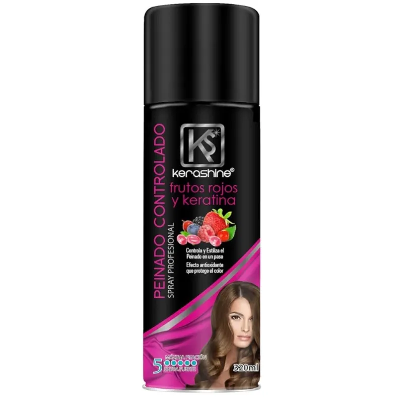 ‼️Laca Kerashine Frutos Rojos y Keratina 320ml