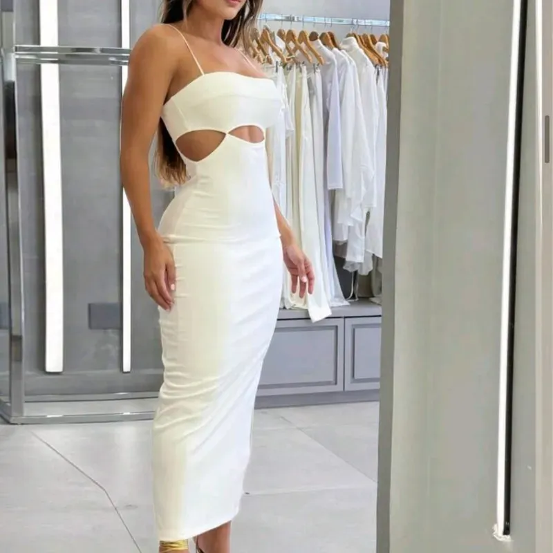 Vestido blanco de tirantes 