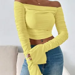 Blusa amarilla de mangas largas