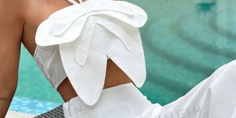 Conjunto blanco de mariposa 