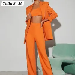Conjunto de bleiser naranja 