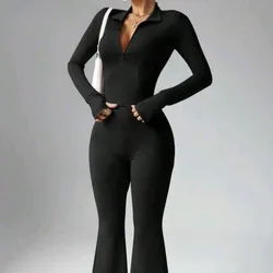 Conjunto de enguatada y licra acampanada negro