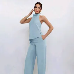 Conjunto de pantaloneta azul cielo 