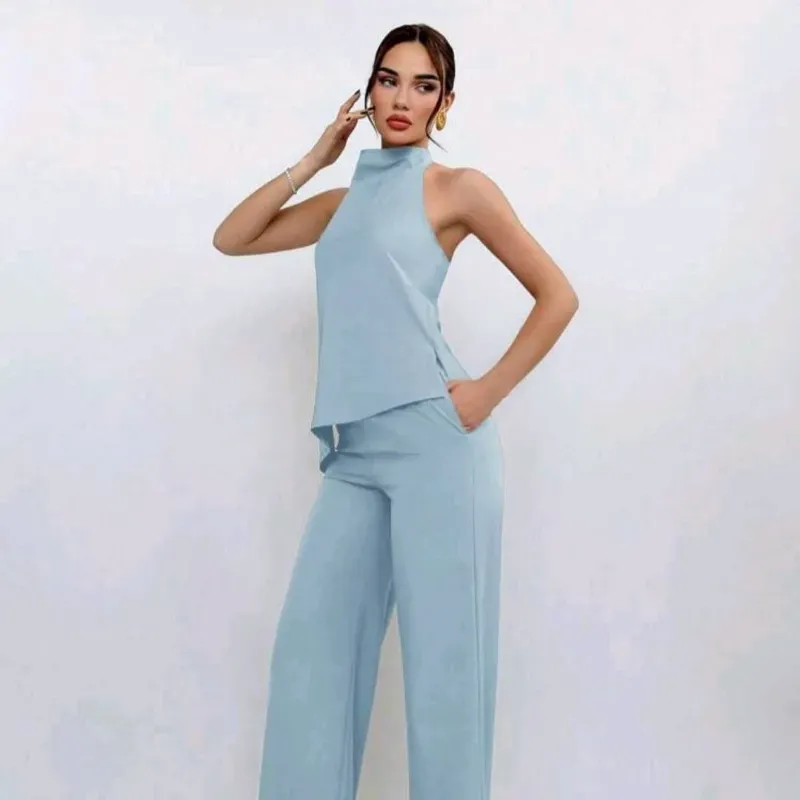 Conjunto de pantaloneta azul cielo 