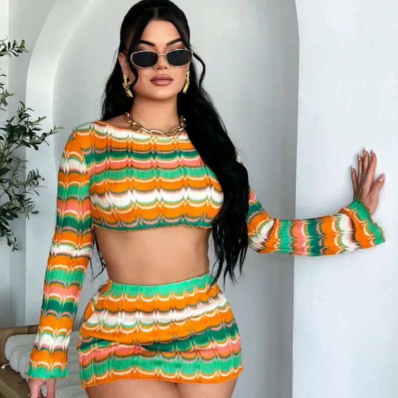 Conjunto de playa colorido 