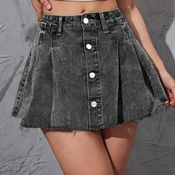 Saya de mezclilla negra