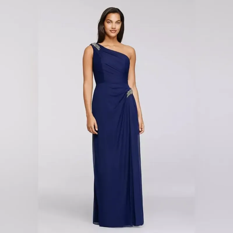 Vestido azul real de diseñador 