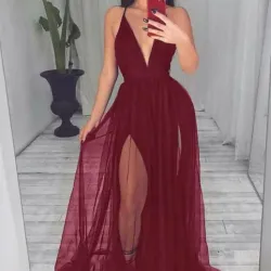 Vestido burdeos 