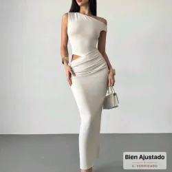 Vestido color beige 