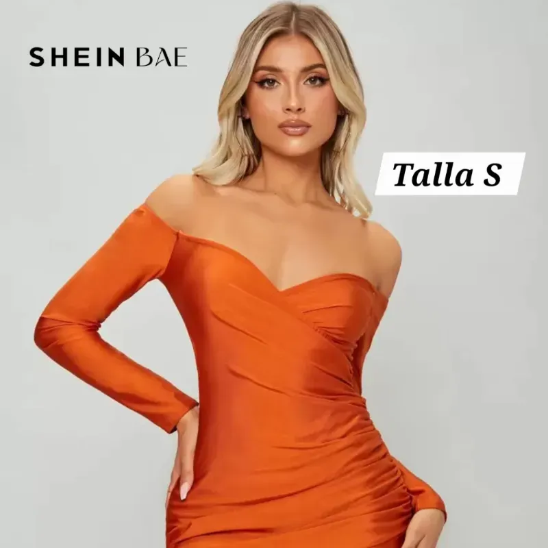 Vestido color ladrillo 