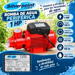 BOMBA DE AGUA PERIFÉRICA 1 HP - SILVERPOINT 🐻