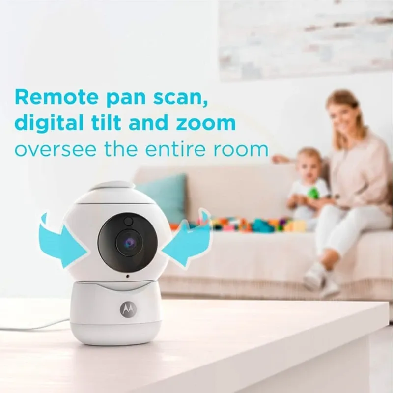 Cámara Monitor de Bebé con 2 Cámaras WiFi 1080p, Visión 360°, Audio Bidireccional, Luz Nocturna y App Hubble - Motorola Peekaboo 🔶