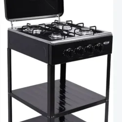 Cocina a gas de 4 quemadores con estante 🐻 🖤