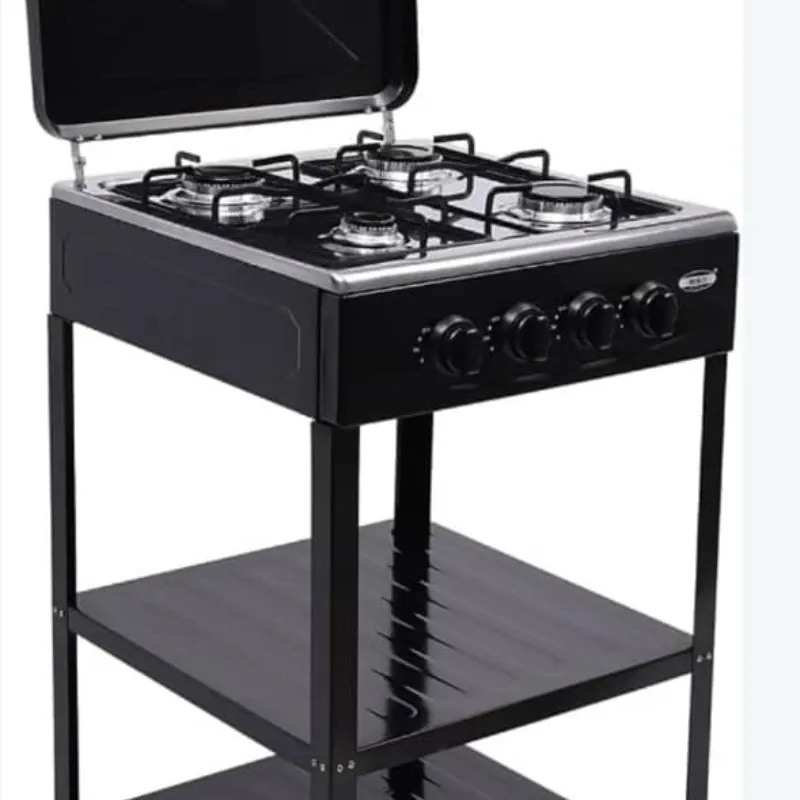 Cocina a gas de 4 quemadores con estante 🐻 🖤