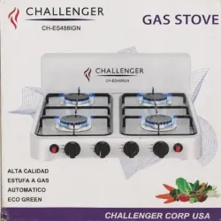 Cocina de gas de 4 quemadores de meseta - CHALLENGER 🐻