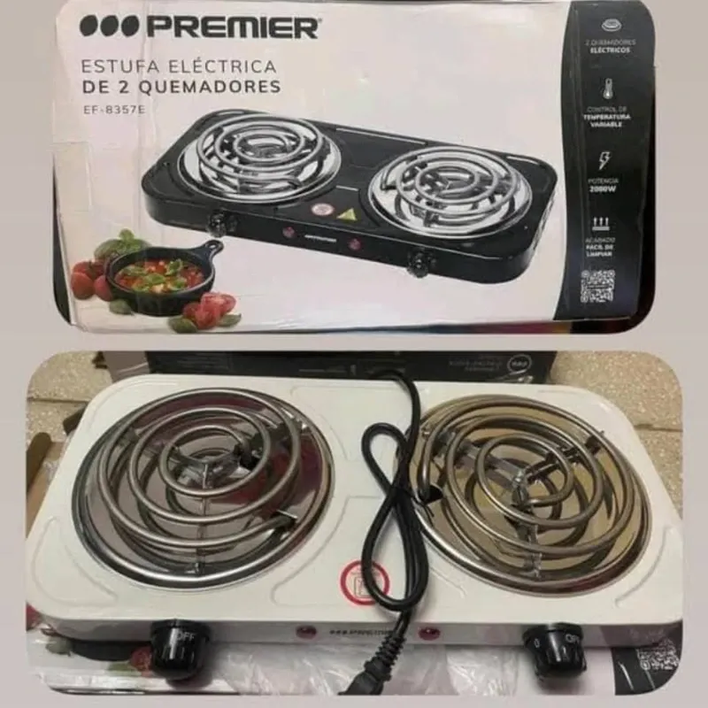 Cocina eléctrica de 2 hornillas - PREMIER 🐻