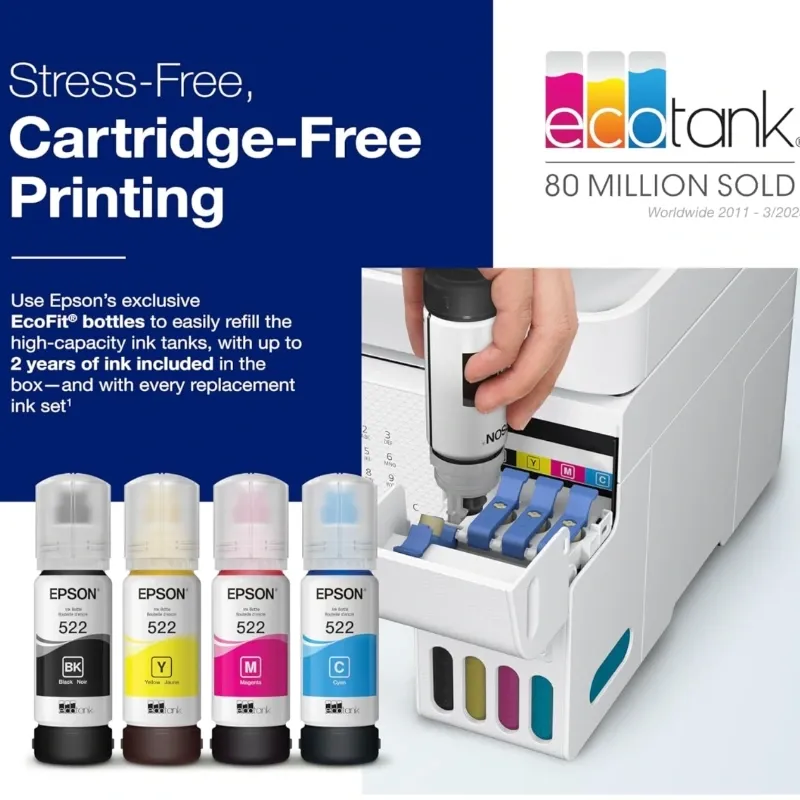 IMPRESORA EPSON ECOTANK ET-4800 - MULTIFUNCIÓN INALÁMBRICA 🖨️🌐