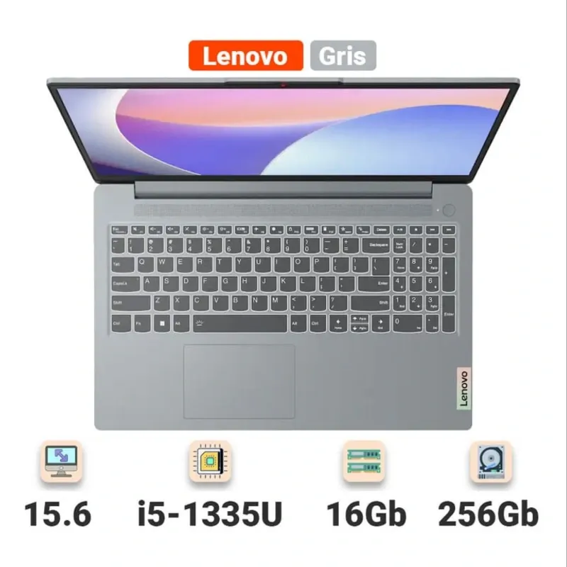 Laptop Lenovo IdeaPad Slim 3i 15.6" Full HD Intel Core i5-1335U 16GB RAM 256GB SSD Windows 11 Gris Ártico 🔶