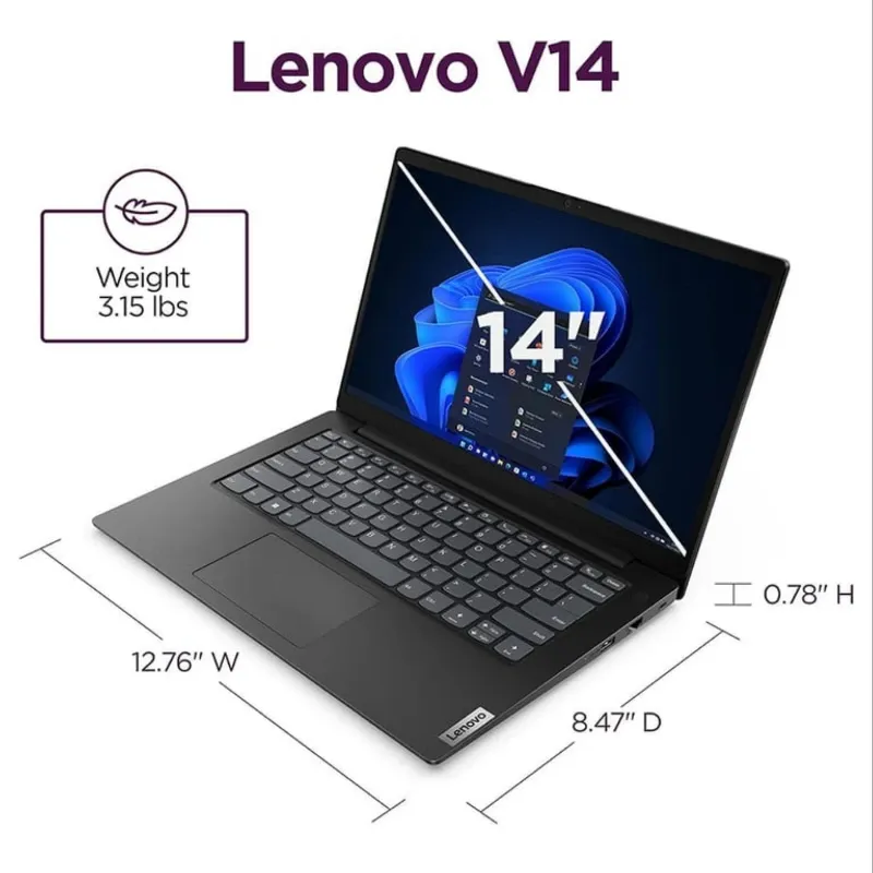 Laptop Lenovo V14 G4 IRU Intel Core i7-13620H 8GB RAM 256GB SSD 14 FHD Windows 11 Home Negro 🔶