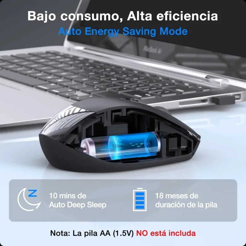 Mouse inalámbrico 1Hora RAT001 🌐