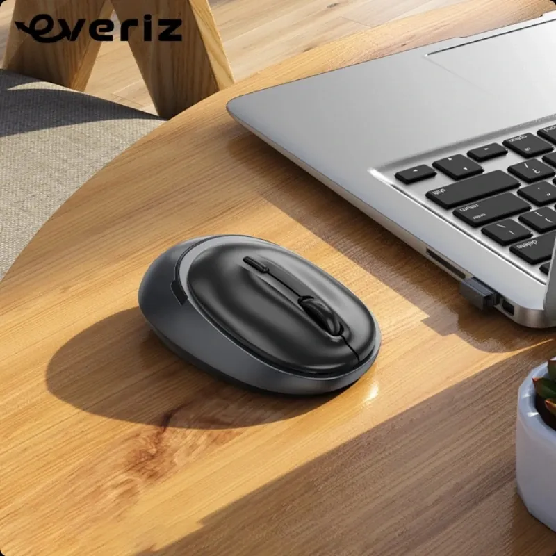 Mouse Inalámbrico Bluetooth + 2.4G – Modo Dual – MS116 – EVERIZ 🌐