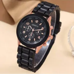 Reloj de cuarzo casual con correa de silicona simple y cute  $6.20