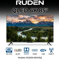 Smart TV de 85" pulgadas marca RUDENKOV QLED 4K 🔥