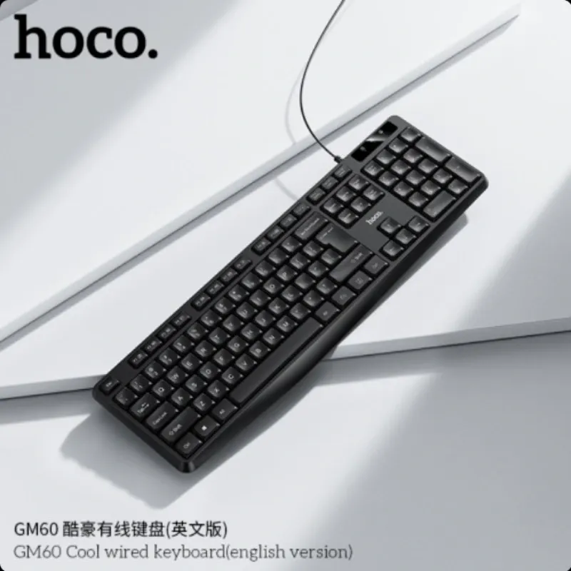 Teclado con Cable GM60 Cool USB 104 Teclas (Versión Inglés) marca Hoco 🌐