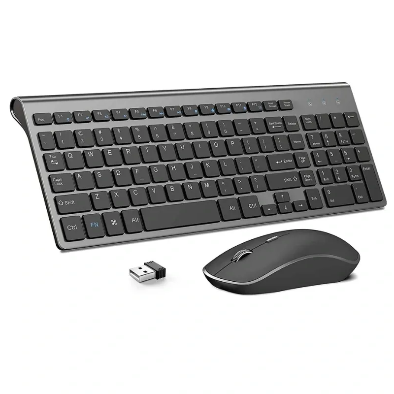 Teclado y Mouse Inalámbricos 2.4G JOYACCESS- Combo ergonómico delgado con Nano Receptor USB para PC, Laptop y Windows 🌐