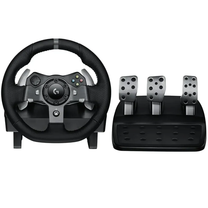 Volante de Carreras Logitech G920 – Xbox Series X|S, Xbox One y PC, Force Feedback, Pedales Ajustables 🌐