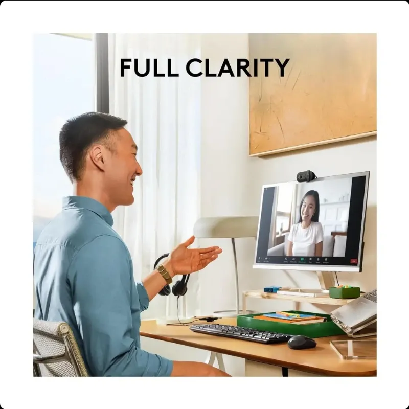Webcam Logitech Brio 101 Full HD 1080p - Cámara Web para computadora USB-C 🌐