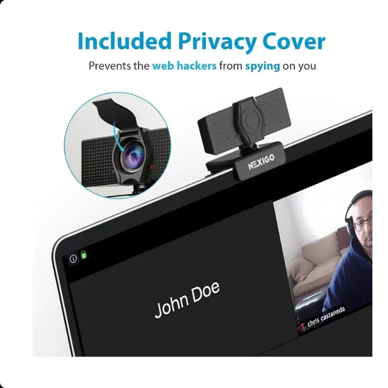 Webcam NexiGo N60 Full HD 1080P con micrófono - Cámara web de computadora 🌐
