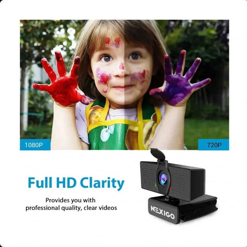 Webcam NexiGo N60 Full HD 1080P con micrófono - Cámara web de computadora 🌐