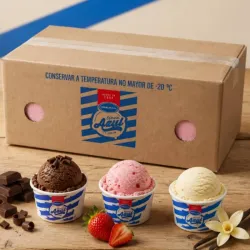 Helado Choclate Fresa Vainilla