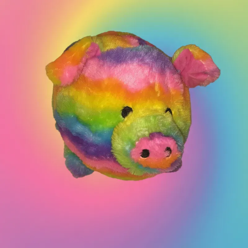 Peluche Cerdita arcoiris 