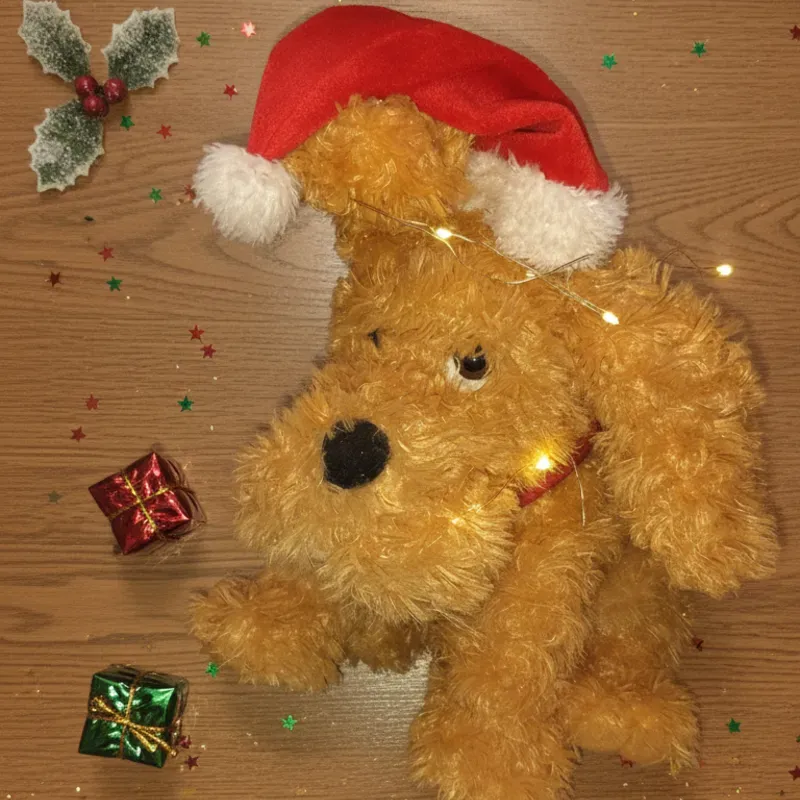Peluche Perrito Navideño 