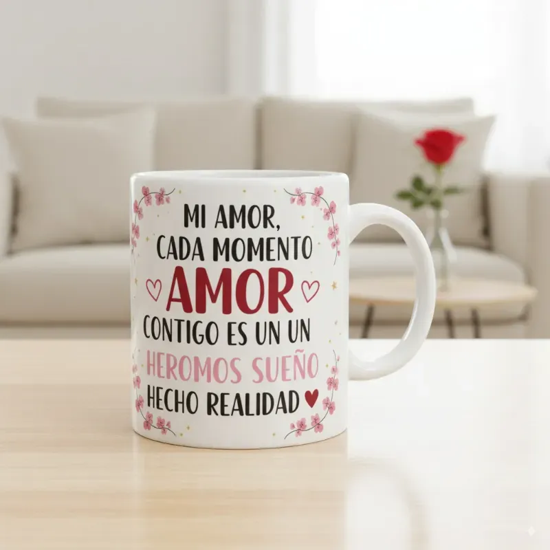 Taza personalizada con frase 