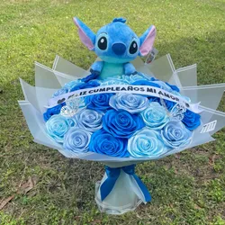 RAMO DE 35 ROSAS C/ PELUCHE